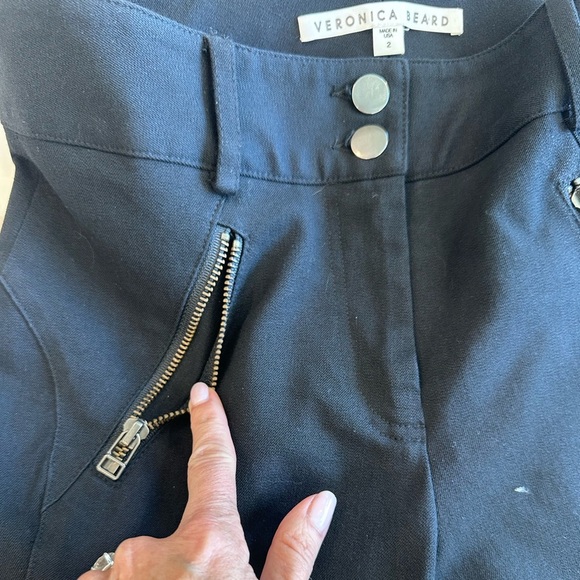 Veronica Beard Black Cotton Cigarette Pants - Picture 7 of 8